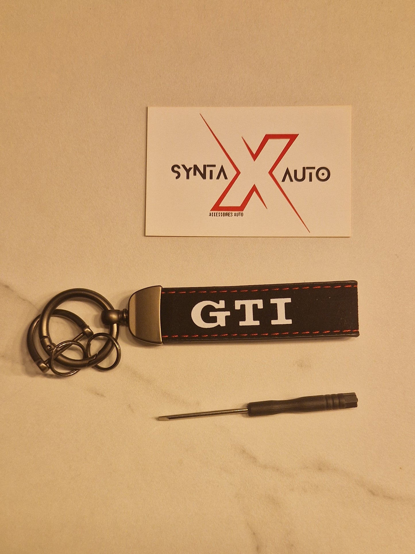 Porte-clés de voiture en cuir Boutique, pendentif, accessoire d'intérieur de voiture pour Volkswagen VW GTI RLine Golf Amarok T5 Polo