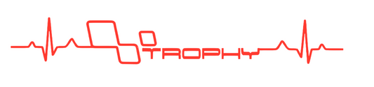 Ligne de vie TROPHY ROUGE FOND TRANSPARENT (20 x 2.8cm)
