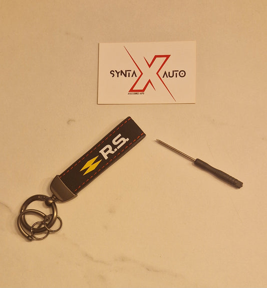 Porte-clés de luxe à la mode, Durable pour voiture, boucle en fer à cheval, cadeau, vente en gros pour Renault RS, accessoires de voiture