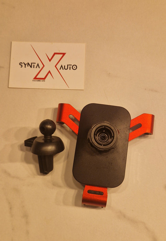 Support de téléphone ROUGE  universel pour Smartphone de voiture, Clip pour Renault RS Clio Scenic Logan Megane Koleos Sandero Safrane Vel Satis Arkana
