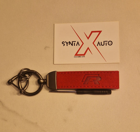 Porte-clés avec Logo de voiture en daim, pour Volkswagen Passat B5 B6 Polo Tiguan Golf Santana Touran Magotan Jetta Beetle Bora, pendentif