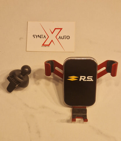 Support de téléphone ROUGE  universel pour Smartphone de voiture, Clip pour Renault RS Clio Scenic Logan Megane Koleos Sandero Safrane Vel Satis Arkana
